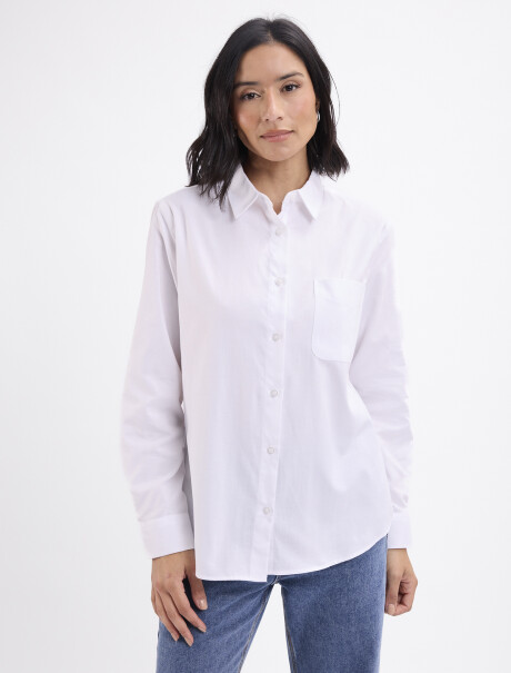 Camisa oxford Lia blanco