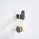PERCHA METALICA DE BAÑO SERIE MANTUA COLOR NEGRO MATE NEGRO