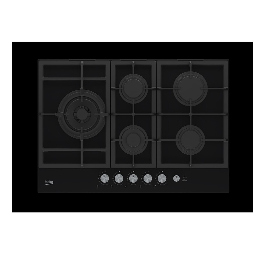 Anafe 5 Hornallas Vidrio Negro Beko HILL75235 Anafe 5 Hornallas Vidrio Negro Beko HILL75235