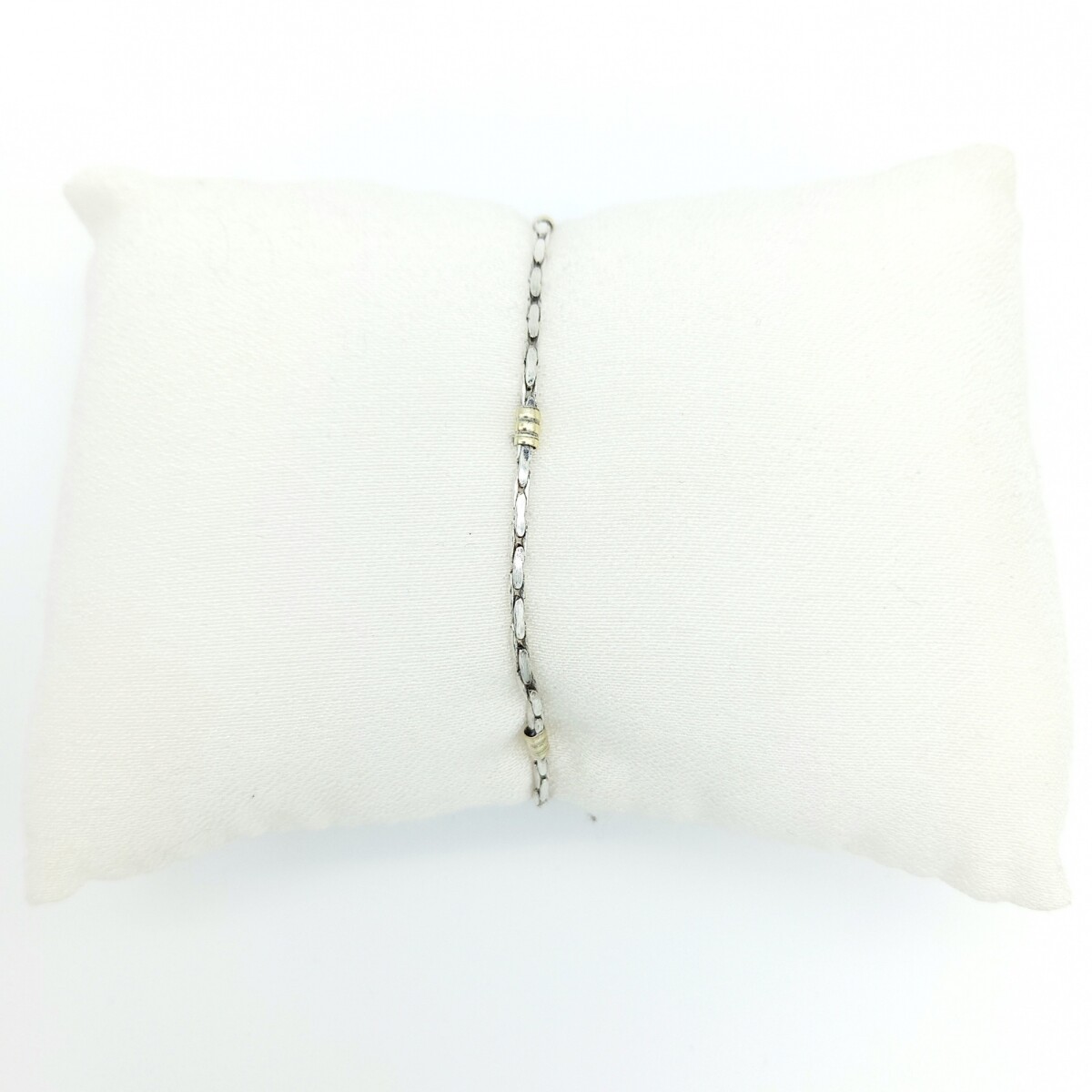 Pulsera de plata 925 y double en oro 18 ktes. 