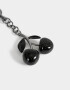 Llavero Glitter Llavero Y Charm De Cereza Negra - Negro