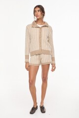 Cardigan Velero Crudo/Vison