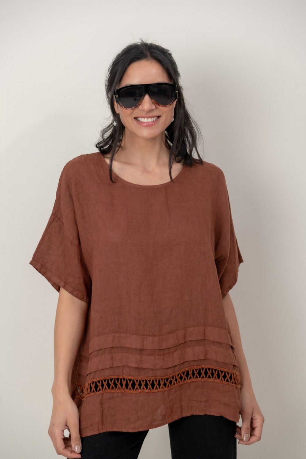 BLUSA ZEMYNA Mocha mousse