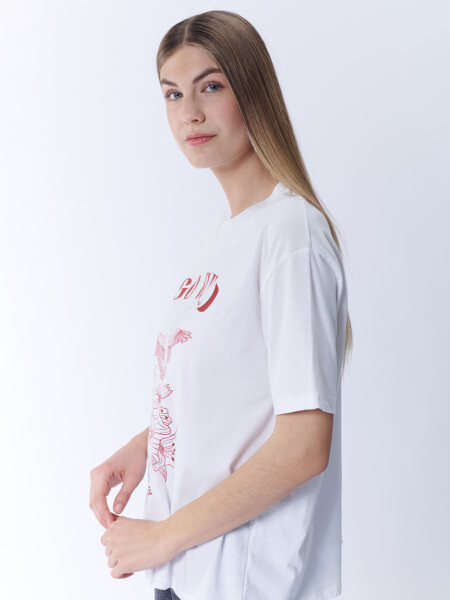 Remera Estampada Go Wild Blanco