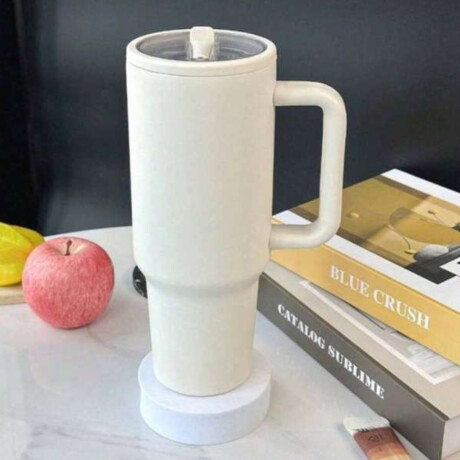 Vaso Térmico XL con Asa y Tapa 1200ml Beige