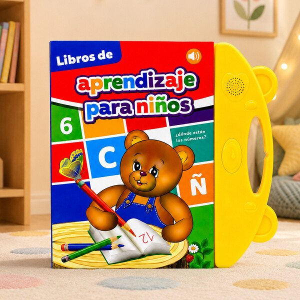 Libro Didáctico Interactivo Bilingüe con 20 Hojas Táctiles Diseño 2