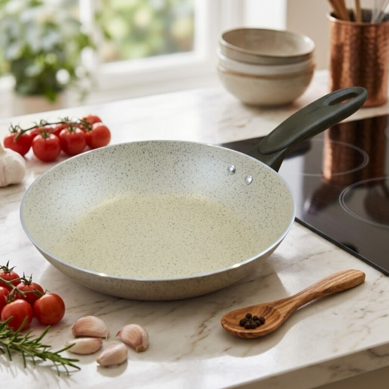 Sartén 20cm aluminio antiadherente linea cerámica BEIGE