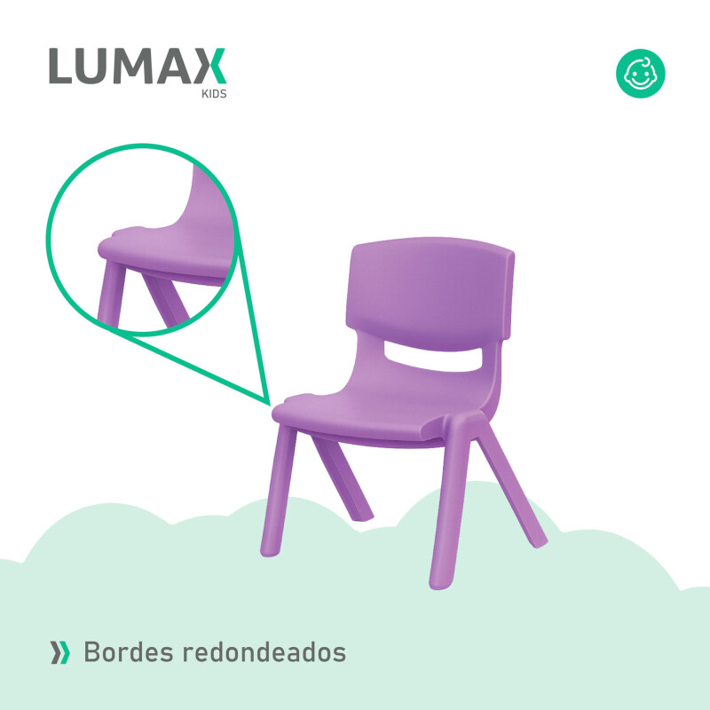 Silla para niños en plástico inyectado colores Violeta
