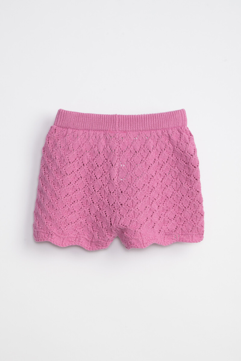 Short Punto Tejido Fucsia