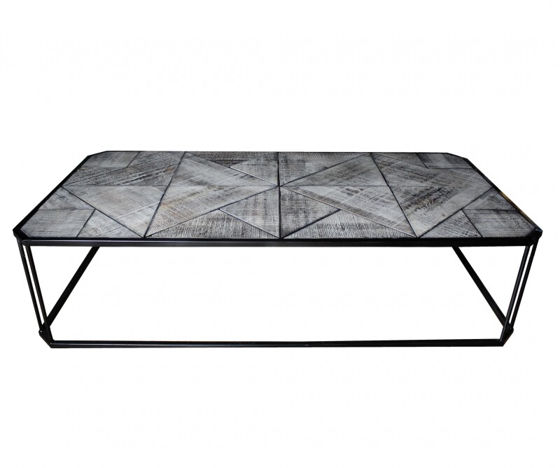 Lombardia CT MESA CENTRO LOMBARDIA FD164 ROBLE/METAL 160X80X40H CM