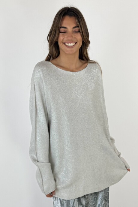 SWEATER CINZIA PLATEADO - CRUDO