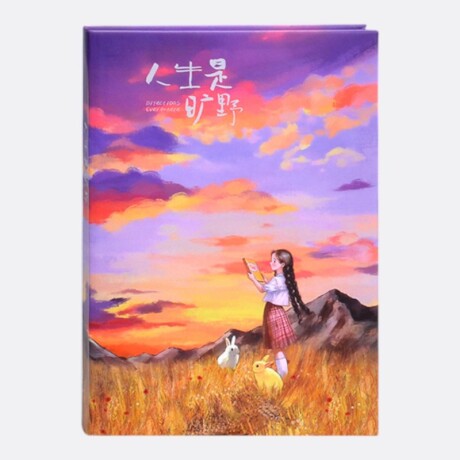 Libreta De Paisajes Varios Colores Violeta
