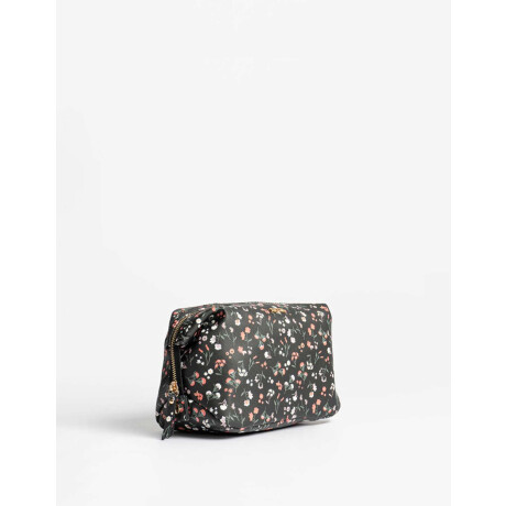 Portacosméticos Con Cierre Estampado Flores