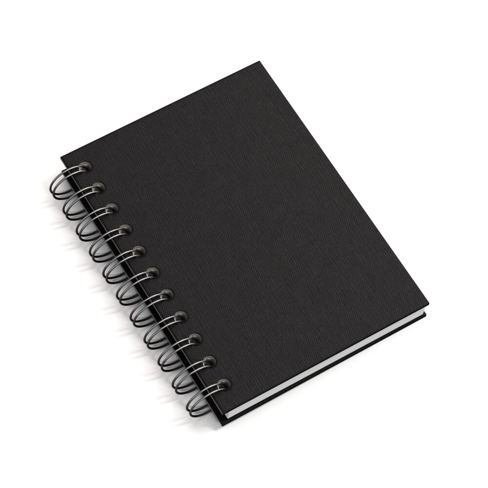 LIBRETA A6 TAPA DURA PAPEL NEGRO