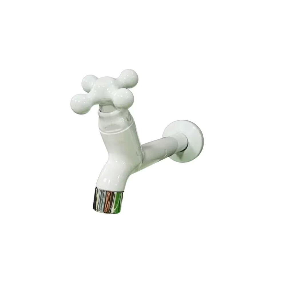 Grifería de lavatorio de agua fría de pared larga Marujá blanca Grifería De Lavatorio De Agua Fría De Pared Larga Marujá Blanca