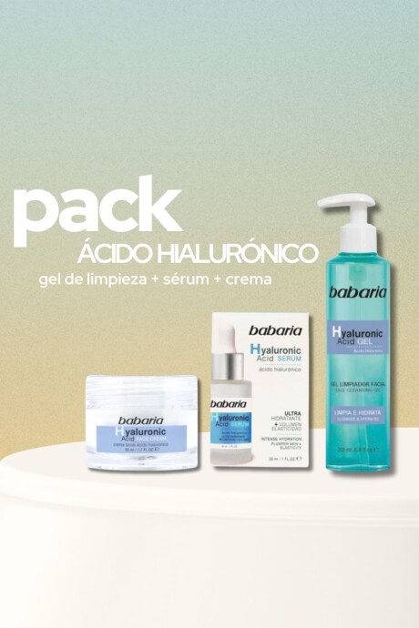 Pack Hialurónico: gel limpiador + sérum + crema Pack Hialurónico: gel limpiador + sérum + crema