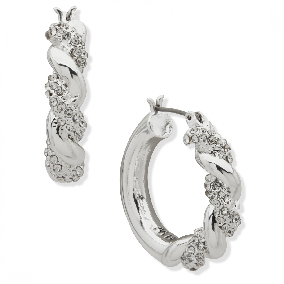 Pe 27Mm Pave Huggie Click It - Crystal 