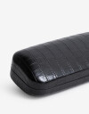 Estuches Anteojos PU Estuche Rígido De Pu Crocco. - Negro