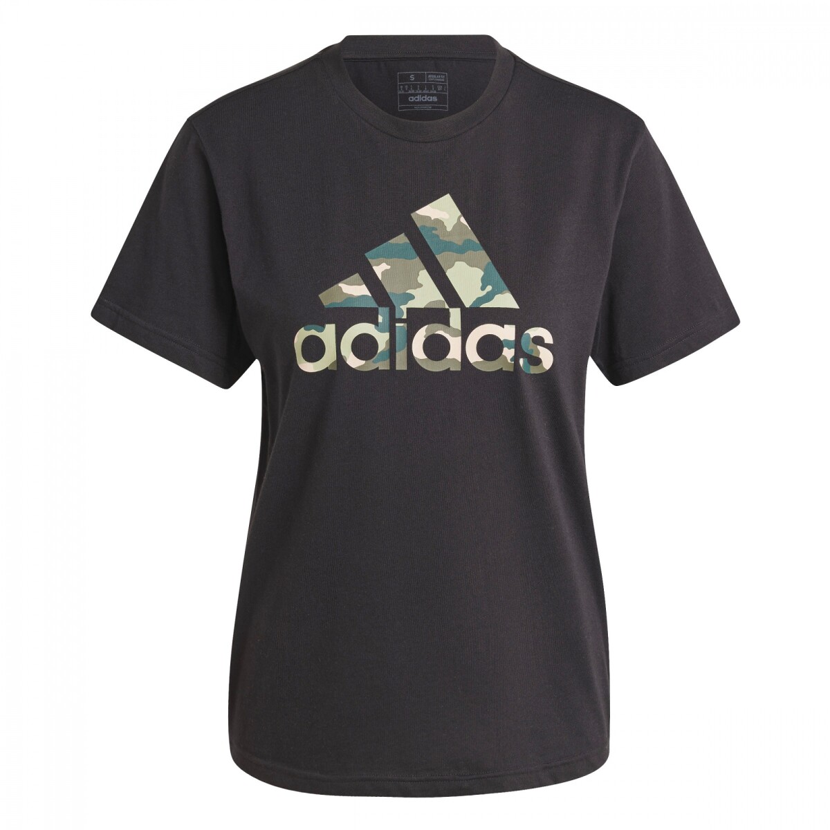 Remera Camo Graphic Tee de Mujer - Negro 