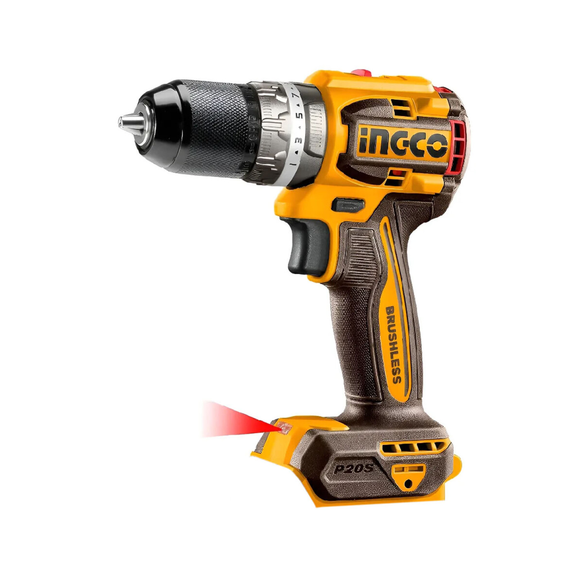 Atornillador 20V Percutor Compact c/Batería Ingco CIDLI20602 - Amarillo 