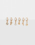 Aros Argollas Set Con perlas Set Aros Argolla Multi Dije - Dorado