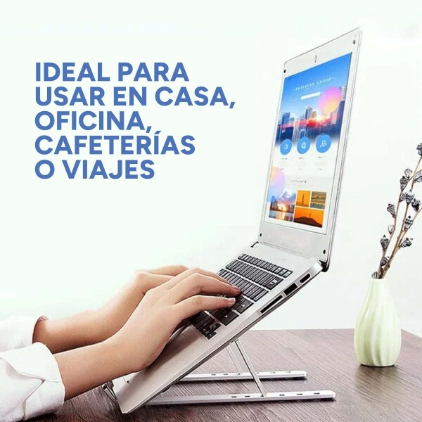 Soporte Plegable Notebook Laptop Ergonomico Calidad Pro Color Variante Blanco