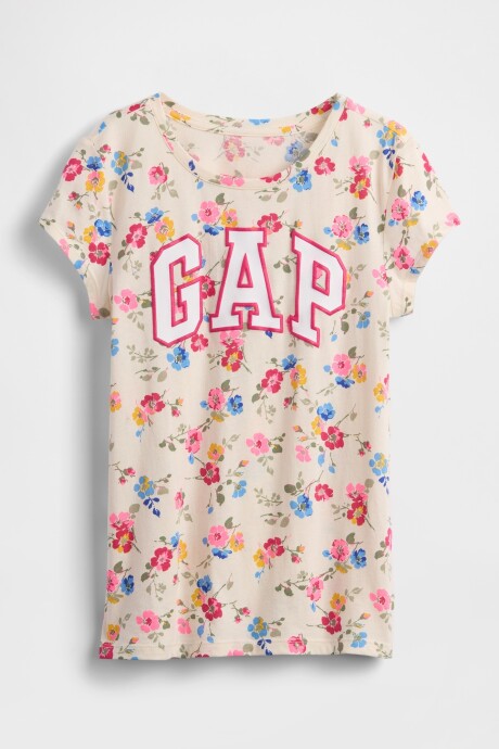 Remera Gráfico Niña White Floral Print