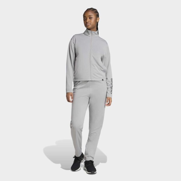 Conjunto Adidas Essentials Big Linear Gris