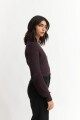 Cardigan con manga balloon BORDO
