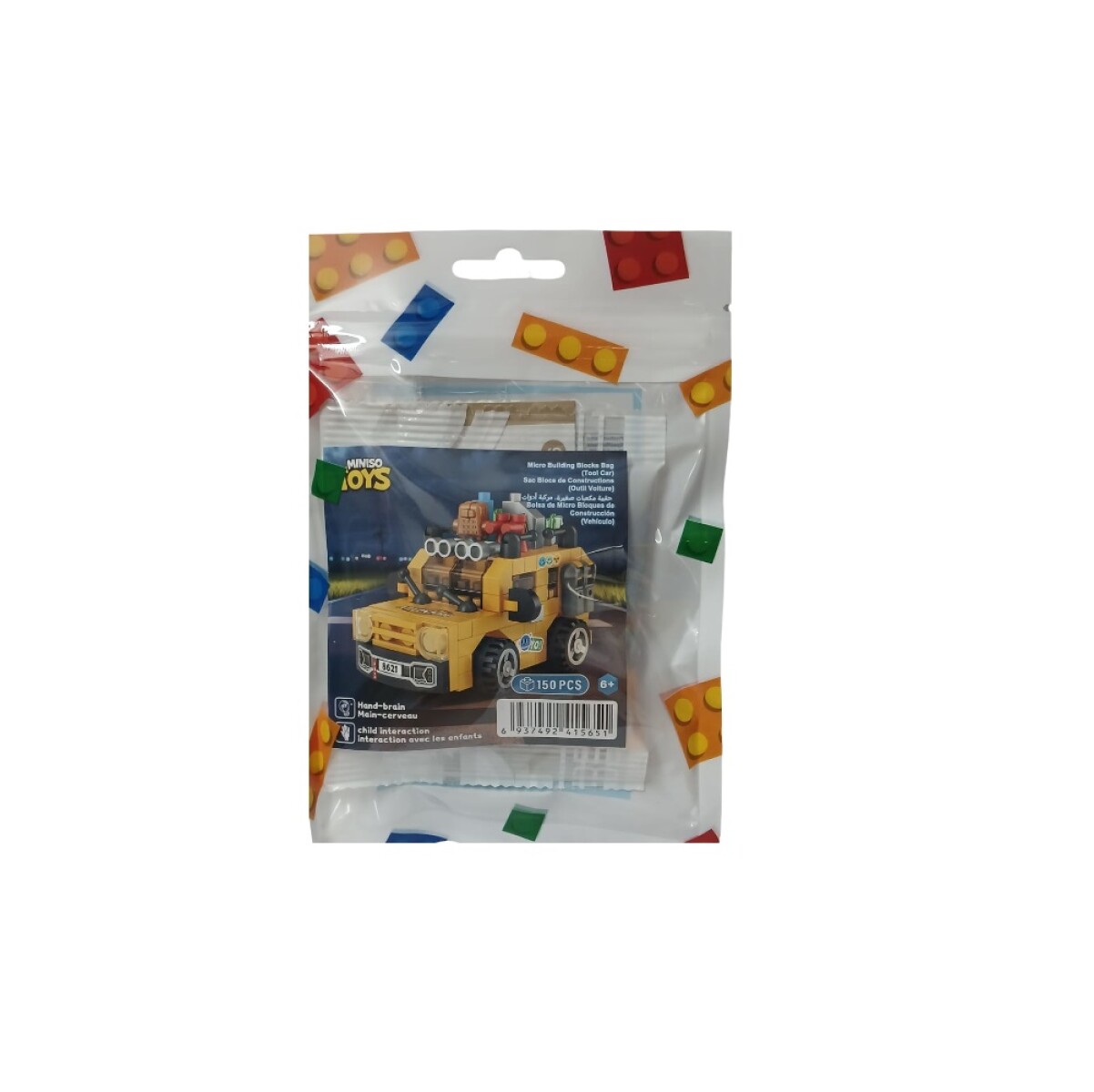 Bloques para armar vehículo - amarillo 