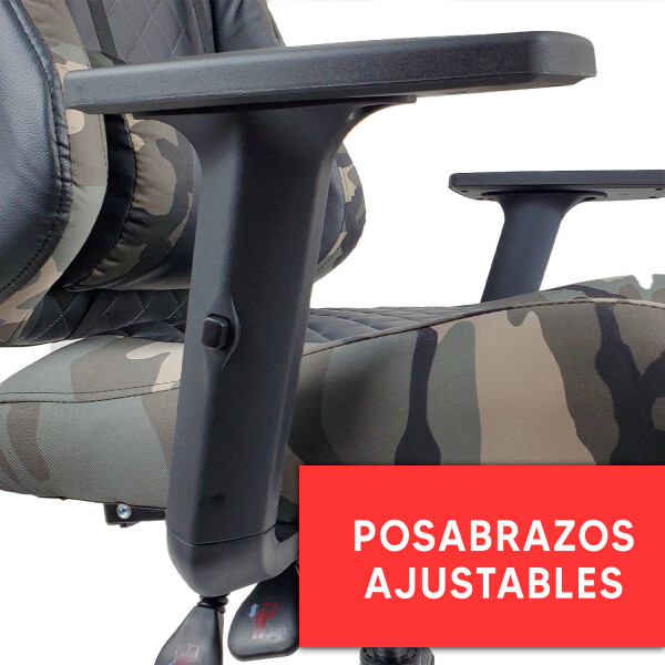 Silla Gamer Ergonómica Camuflaje Militar SILLA GAMER PL CAMO VERDE CAPIT. OLT