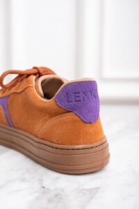 Zapatilla Gamuza Cuero Ocre