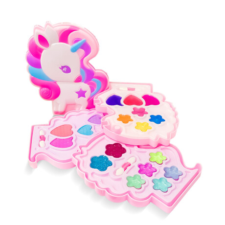 Set De Belleza Infantil Maquillaje Estuche 3 Niveles Unicornio
