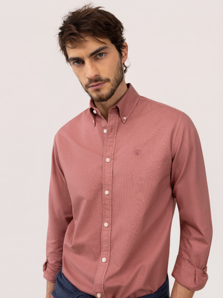 Camisa Garment Dyed - Roja 