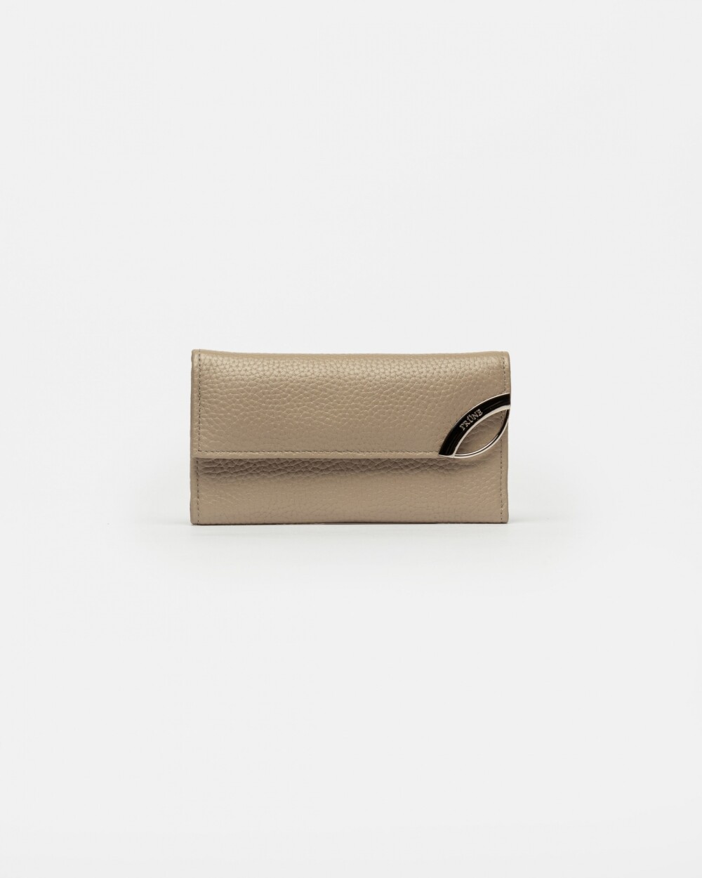 Billetera Katy en cuero graneado Taupe