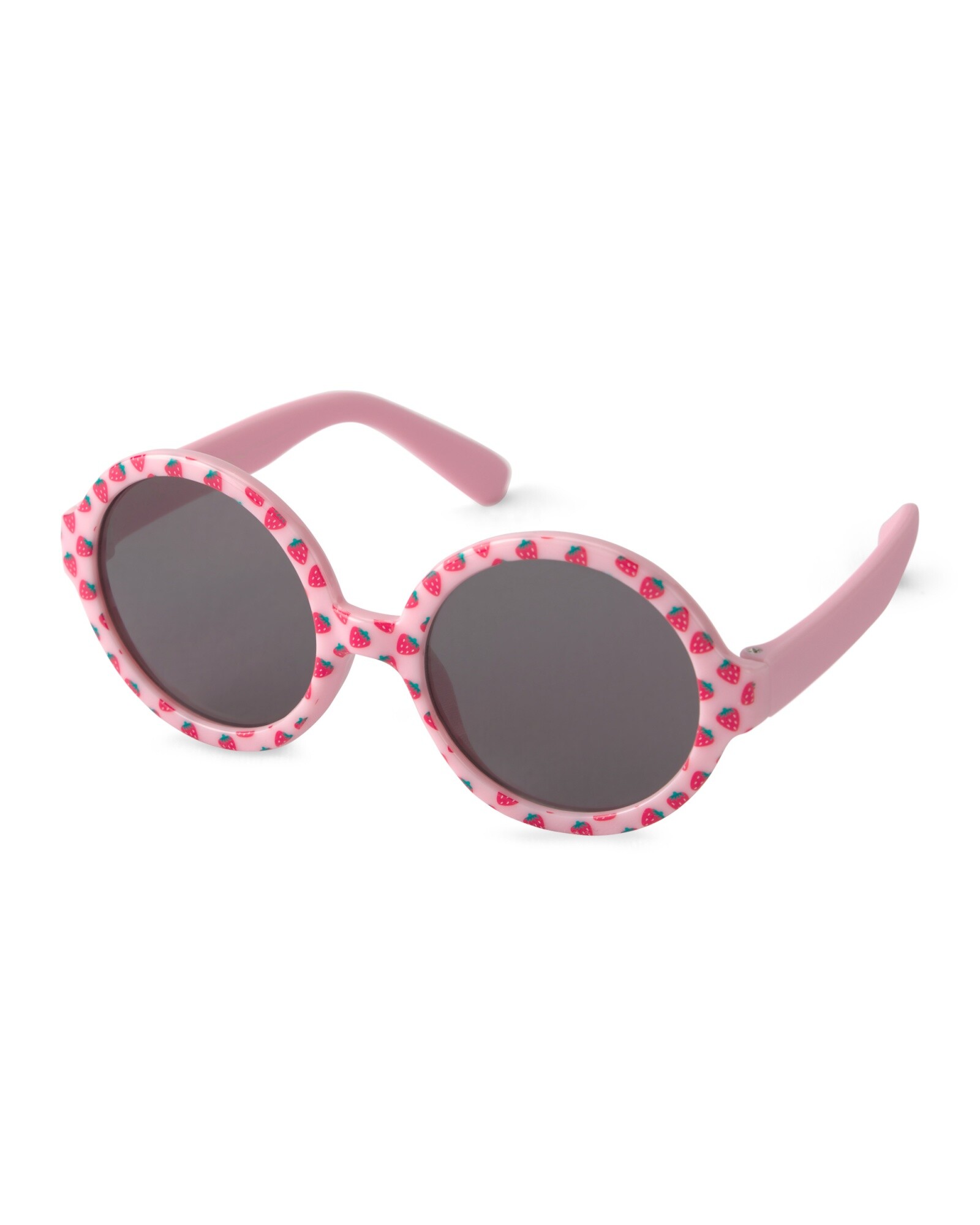 Lentes de sol, protección 100% UVA-UVB, rosados, diseño frutillas. Talle 12/24M Sin color