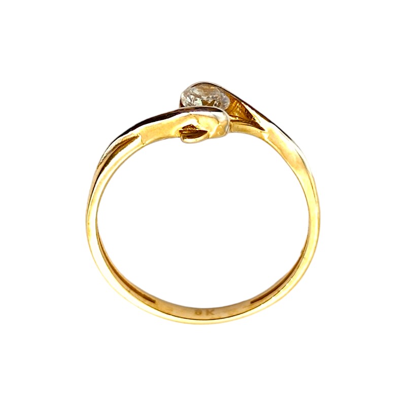 Anillo Solitario-Oro bajo-Piedra Zirconia-AN8069 conpiedra