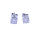 Caravanas oro 18k blanco con engarce 4 puntas y brillantes. Caravanas oro 18k blanco con engarce 4 puntas y brillantes.