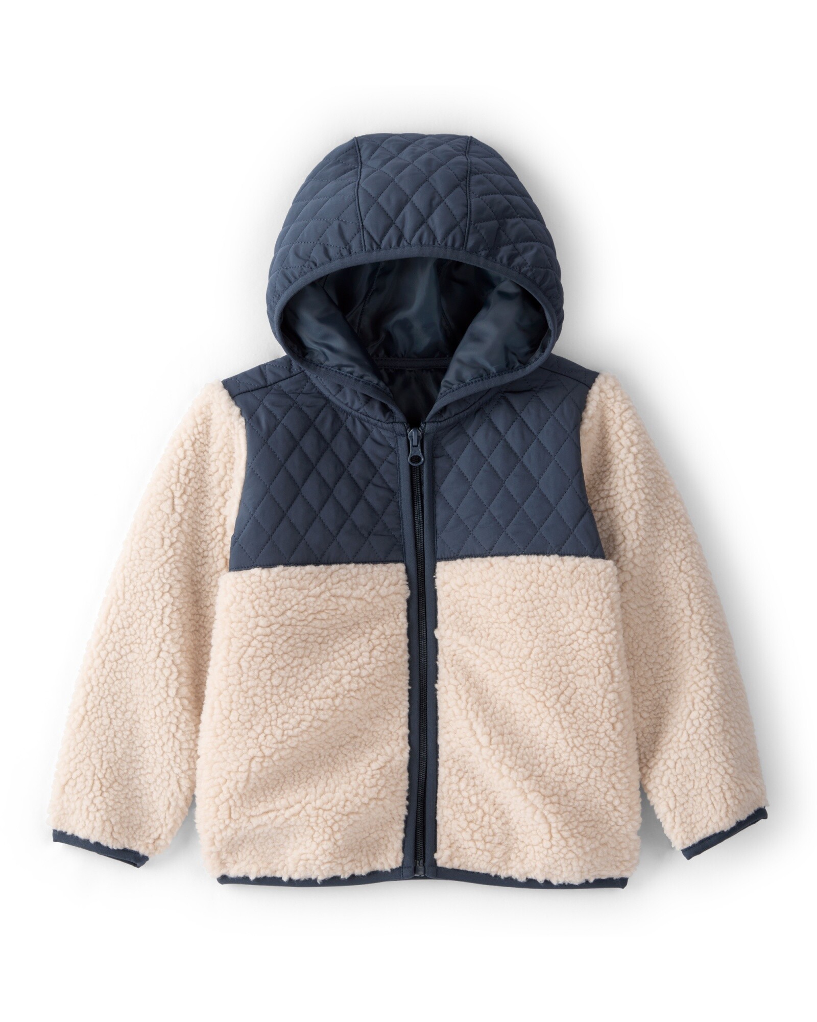 Campera de polar, diseño colorblock Sin color