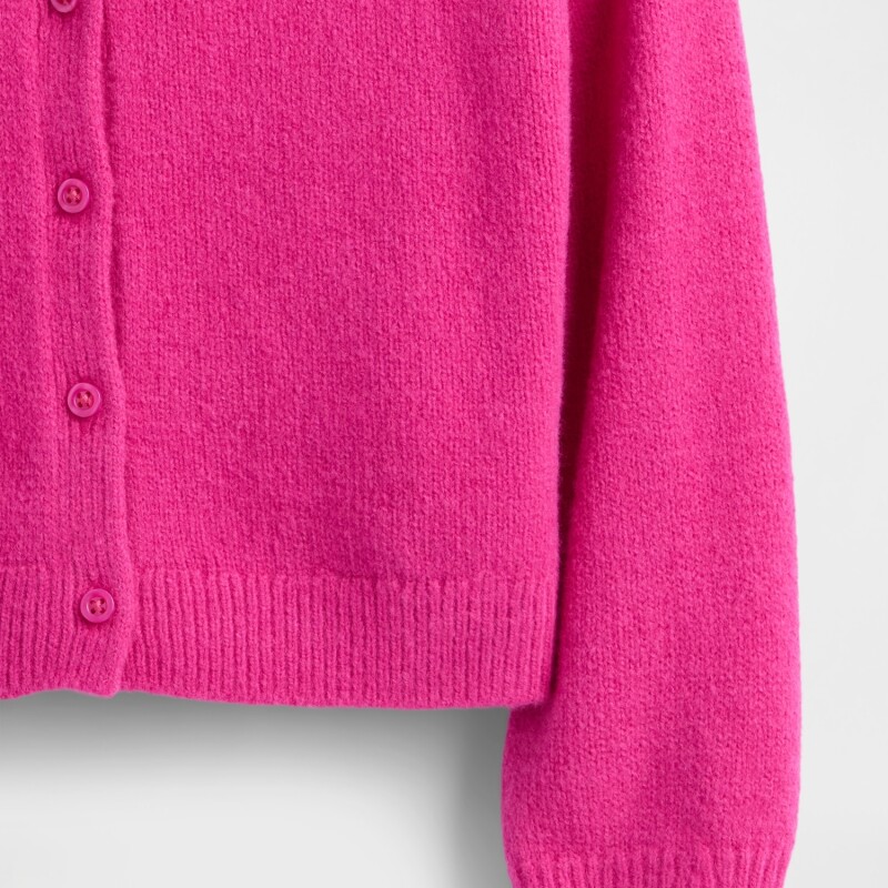 CASHSOFT CARDIGAN BRIGHT FUCHSIA
