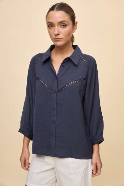 CAMISA CASTELLO Azul Marino