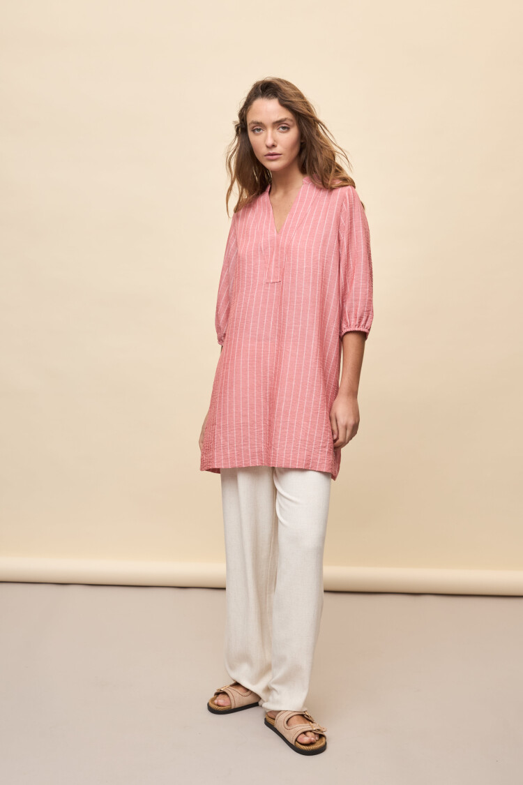 VESTIDO TALA STRIPED Rojo