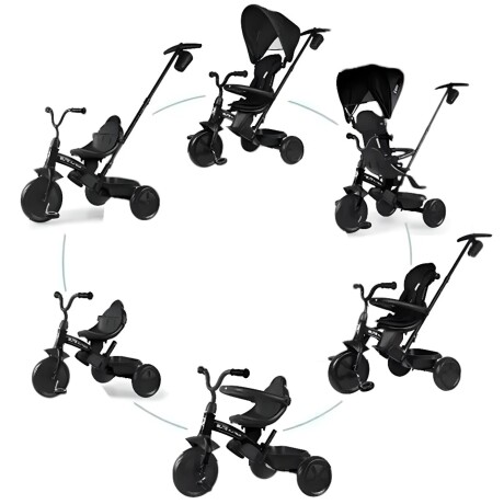 Triciclo Qplay Elite Platinum 6 en 1 NEGRO