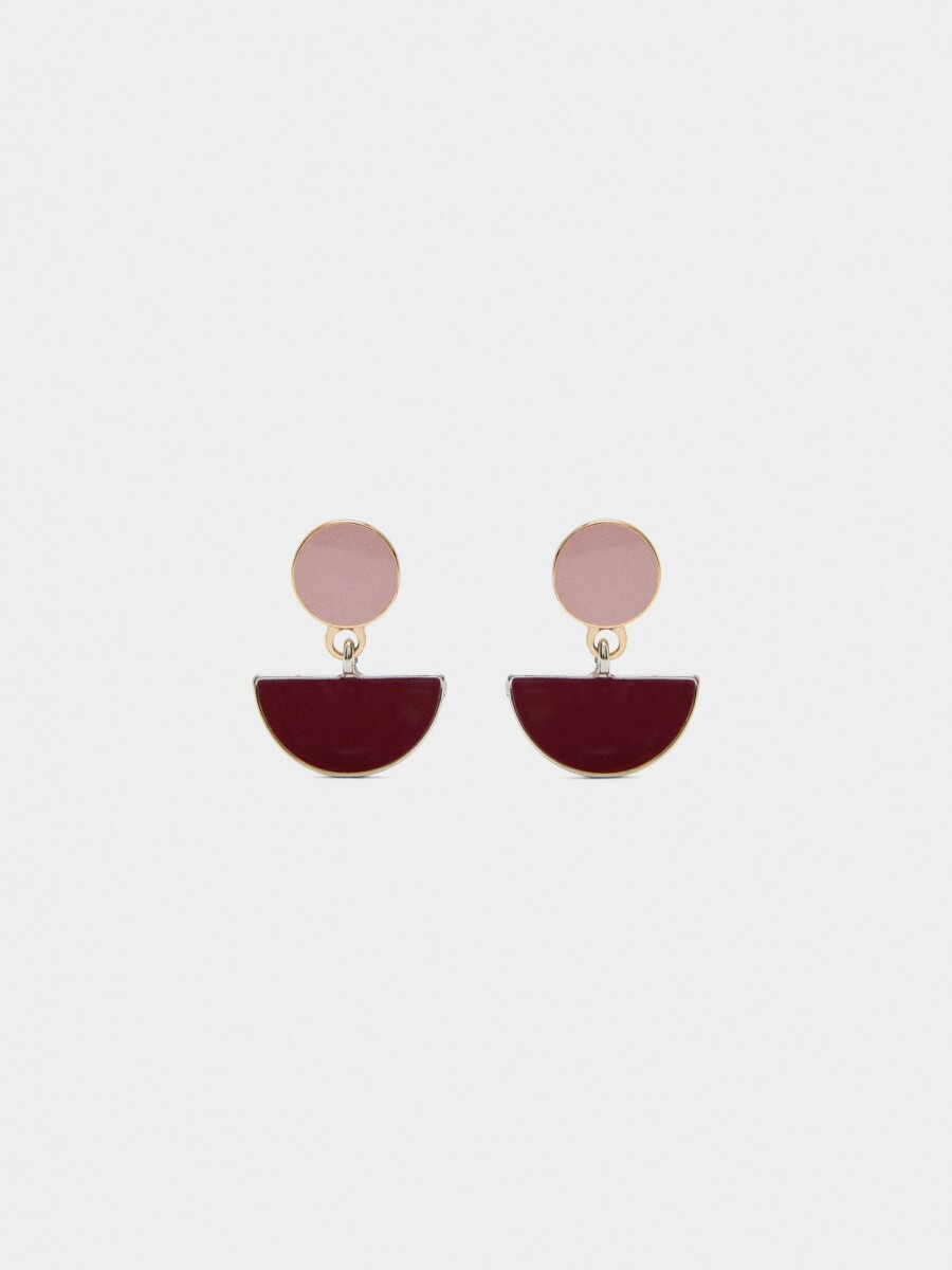 Pendientes Geométricos De Esmalte multicolor