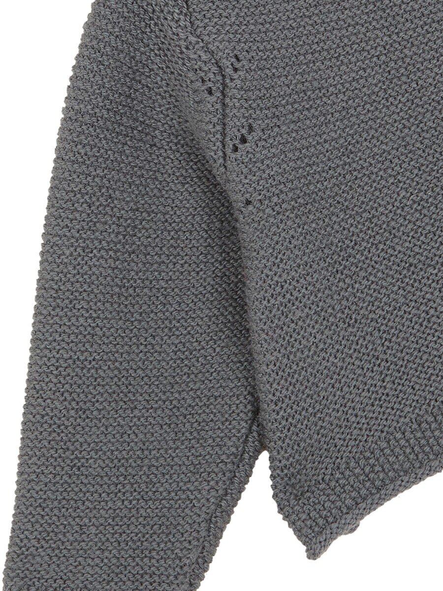 Chaqueta De Punto Con Lana Verde Oscuro