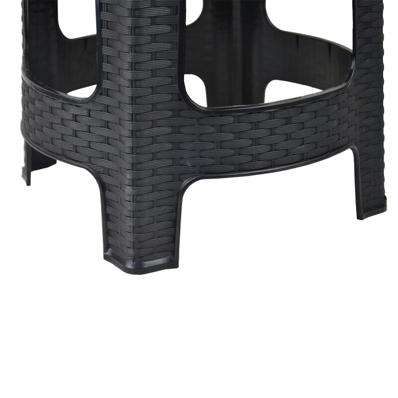 Banqueta simil ratán NEGRO