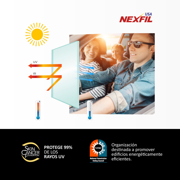 Polarizado Premium Auto. Marca Nexfil - Nanocarbón. Tono: Claro. 140 Micrones Polarizado Premium Auto. Marca Nexfil - Nanocarbón. Tono: Claro. 140 Micrones