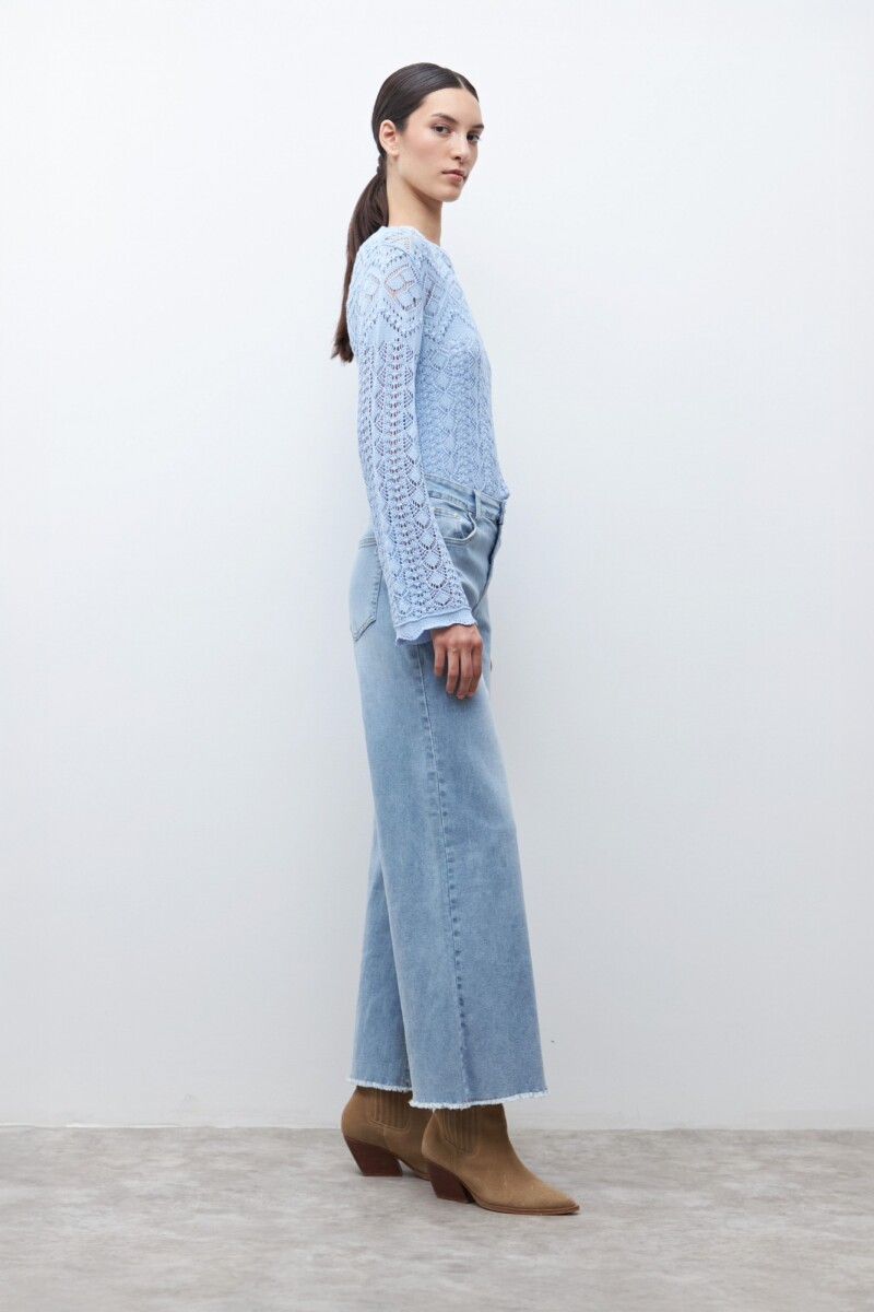 Jean wide leg Sil azul claro
