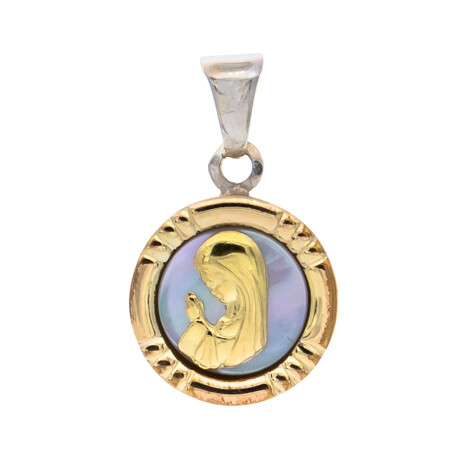 Medalla de plata, double y Nácar Virgen Niña Medalla de plata, double y Nácar Virgen Niña