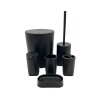 JGO DE ACCES NEGRO P/BAÑO 6PZAS Unica